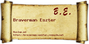 Braverman Eszter névjegykártya